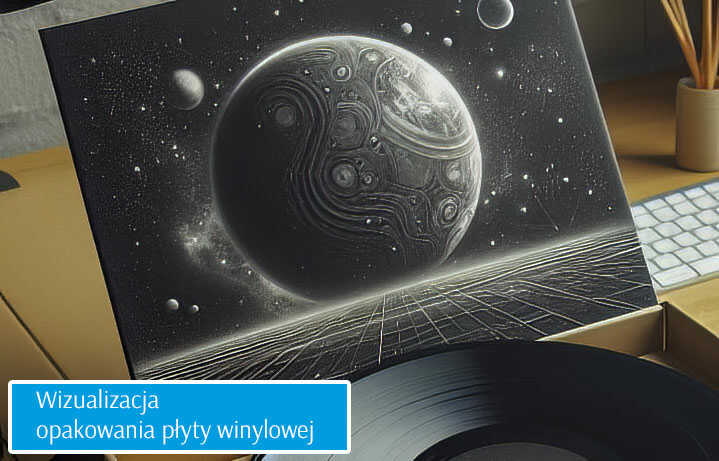 Płyta winylowa z opakowaniem druk cyfrowy