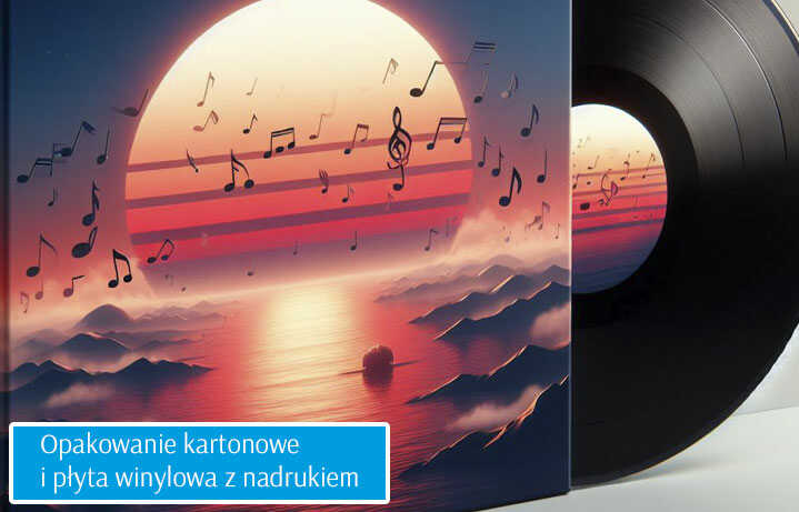 Płyta winylowa z opakowaniem druk offset