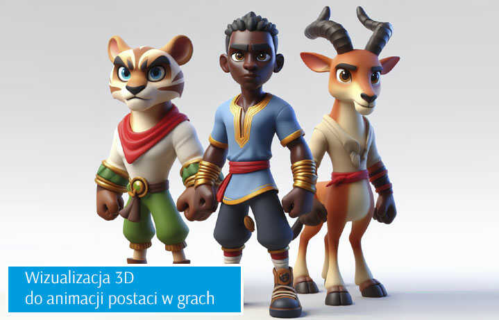 Grafika 3D, postacie do gry komputerowej